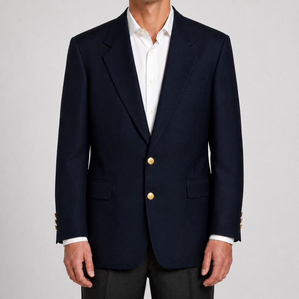 Christian Dior Monsieur Blazer Mens 44 Long Wool Gold Button Dillard